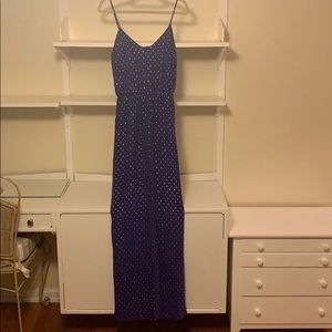 Lilly Pulitzer purple and silver maxi dress size M